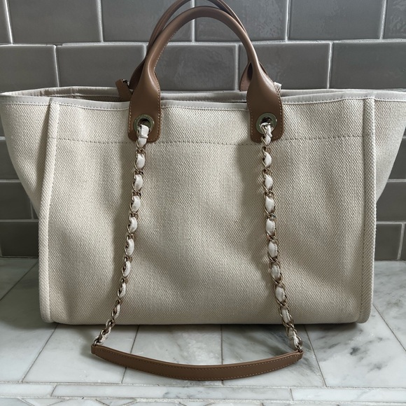 RARE Authentic CHANEL canvas tote - Picture 2 of 6